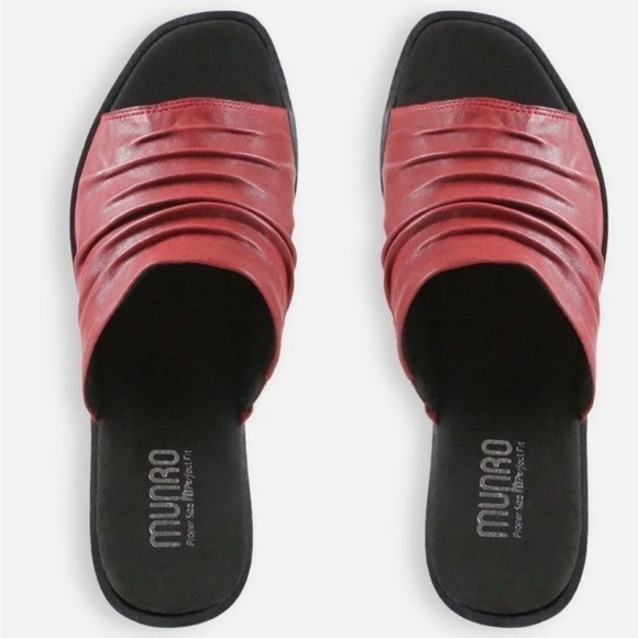 Munro Kala Slide Sandal - Red Leather - size 6 - Picture 5 of 15